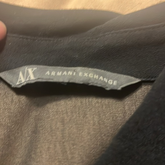 A/x Armani exchange black sheer top sleeveless mini dress - Picture 4 of 4